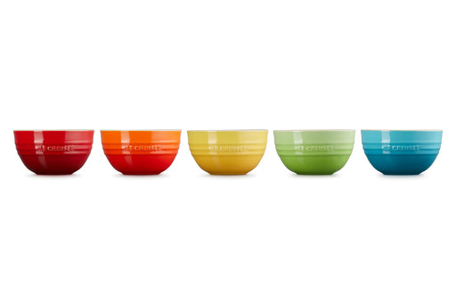 Le Creuset 12cm Rainbow Rice Bowls Pack of 5 Microwave Oven Safe Japan-Kiichin - The #1 Place for Japanese Goods in Your Hand!