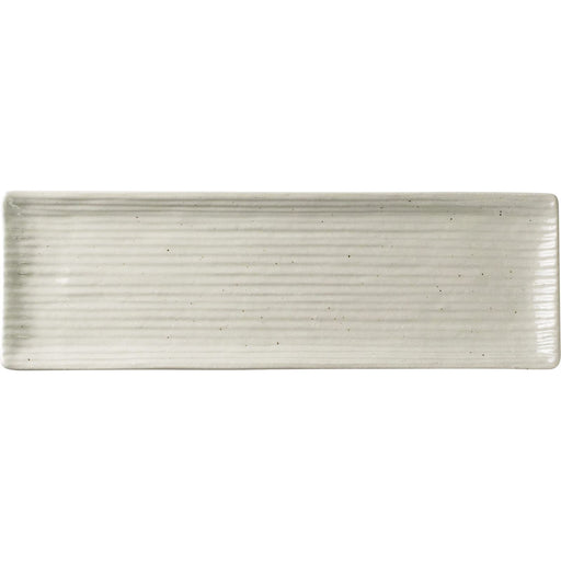 Minoru Pottery Shinogi Lightweight Long Rectangular Plate Kohiki White-Kiichin - The #1 Place for Japanese Goods in Your Hand!