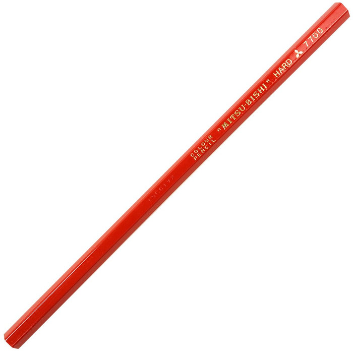 Mitsubishi Pencil No.7700 - Pack of 12 Red Hard Colored Pencils-Kiichin - The #1 Place for Japanese Goods in Your Hand!