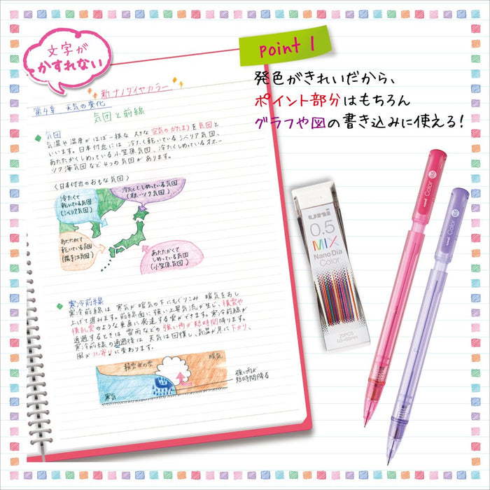 Mitsubishi Pencil Unicolor Mechanical Pencil 0.5 Erasable Orange Lead M5102C.4-Kiichin - The #1 Place for Japanese Goods in Your Hand!