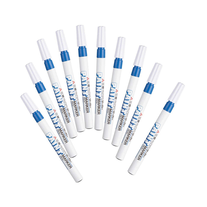 Mitsubishi Pencil Blue Paint Marker - Fine Point Pack of 10 Model PX21.33-Kiichin - The #1 Place for Japanese Goods in Your Hand!