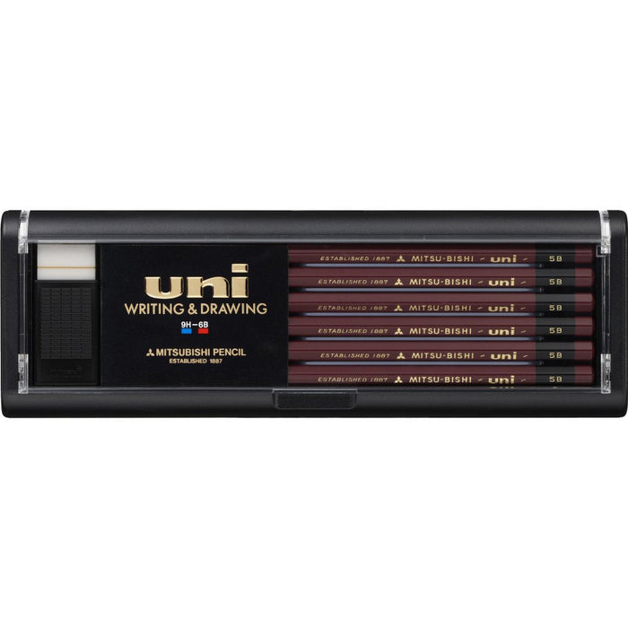 Mitsubishi Pencil Uni 5B - Pack of 12 High-Quality Pencils-Kiichin - The #1 Place for Japanese Goods in Your Hand!