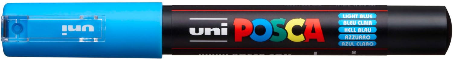 Mitsubishi Pencil Uni Water-Based Uniposca Extra Fine Light Blue Marker-Kiichin - The #1 Place for Japanese Goods in Your Hand!