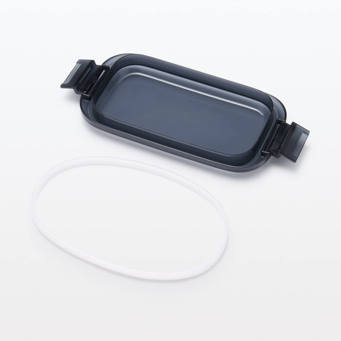Muji Black Easy Wash Lunch Box 500ml - Portable and Durable Food Container