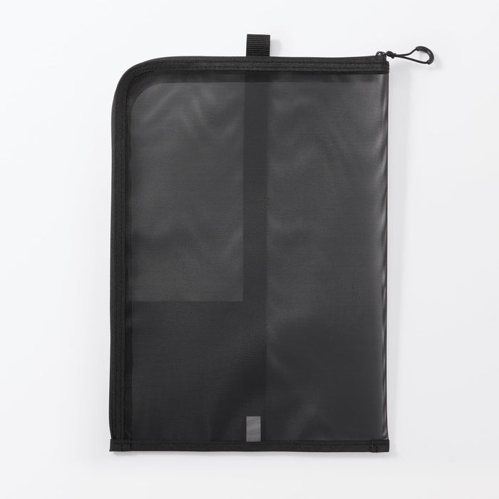 Muji Black A4 Nylon Mesh Vertical Document Case with Dividers 84444623-Kiichin - The #1 Place for Japanese Goods in Your Hand!