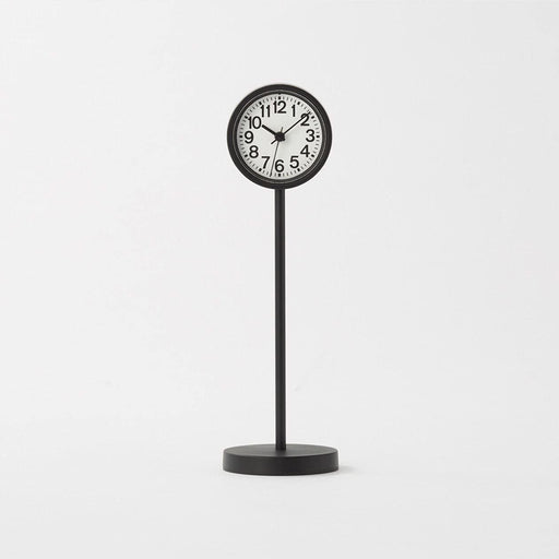 Muji Park Clock Mini Black Mj-Pcmb2 Japan 44275757 55X55X182Mm-Kiichin - The #1 Place for Japanese Goods in Your Hand!