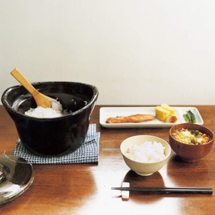 Muji Polished Earthenware Rice Cooker 3 Cups 22x15cm Scorched Pot
