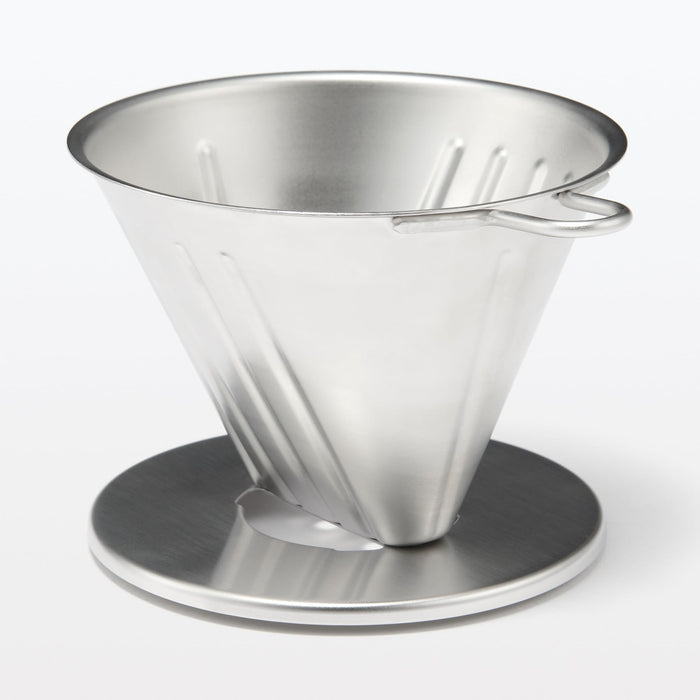 Muji Stainless Steel Dripper Silver 2-3 Cups 12.5x10.5x8 cm Coffee Maker
