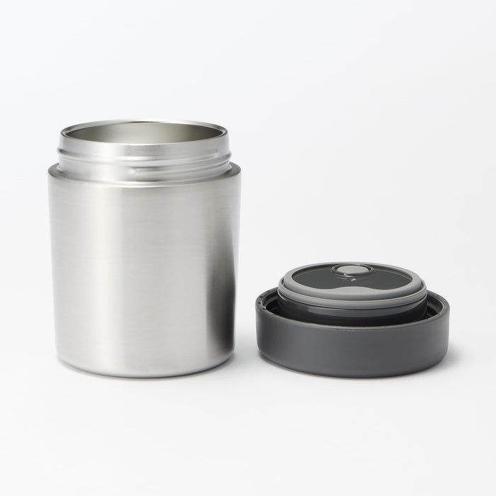 Muji Insulated Soup Jar 300ml Silver - Wide Mouth Easy to Clean