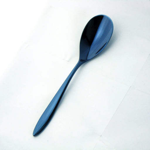 Nagao Iki Dinner Spoon Indigo Blue 19cm Stainless Steel Made in Japan-Kiichin - The #1 Place for Japanese Goods in Your Hand!