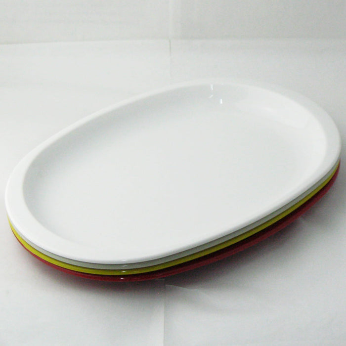 Nagao Unbreakable Yellow Oval Plate 26x17.3cm Dishwasher Microwave Safe-Kiichin - The #1 Place for Japanese Goods in Your Hand!