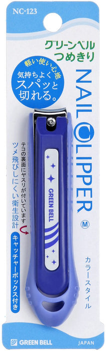 Green Bell Craftsmanship Nc-123 Medium Blue Soft Touch Nail Clippers