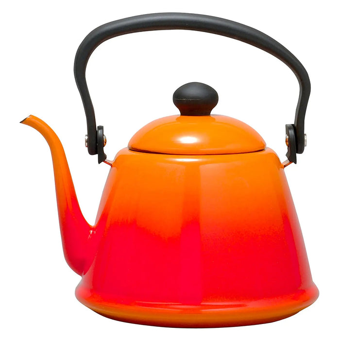 Noda Horo Enamelware Japan Induction Pour Over Kettle 2.0L - Orange-Kiichin - The #1 Place for Japanese Goods in Your Hand!