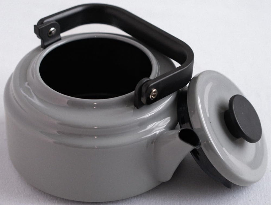 Noda Horo Amukettle Enamel IH Compatible Heat Resistant Gray 2L Kettle