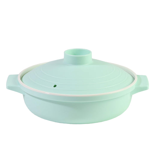 Pearl Metal Microwave Cooking Pot 18cm Powder Green A La Mode CC-1501-Kiichin - The #1 Place for Japanese Goods in Your Hand!