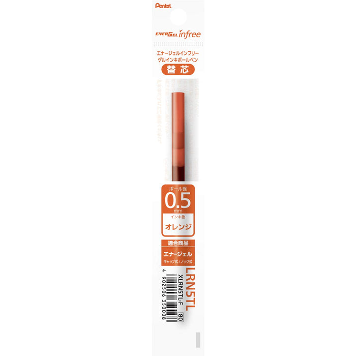 Pentel Energel 0.5 Orange Ballpoint Pen Refill Pack of 10-Kiichin - The #1 Place for Japanese Goods in Your Hand!