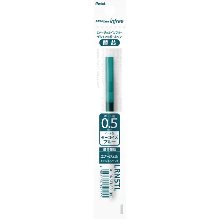 Pentel Energel 0.5 Turquoise Blue Ballpoint Pen Refill 10 Pieces Pack-Kiichin - The #1 Place for Japanese Goods in Your Hand!
