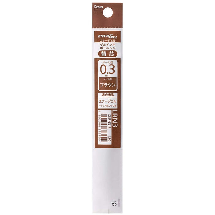 Pentel Energel 0.3mm Brown Ballpoint Pen Refill Xlrn3-E Pack of 10-Kiichin - The #1 Place for Japanese Goods in Your Hand!