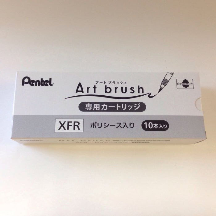Pentel XFR-140 Art Brush Pen Set 10 Pack Yellow Orange-Kiichin - The #1 Place for Japanese Goods in Your Hand!