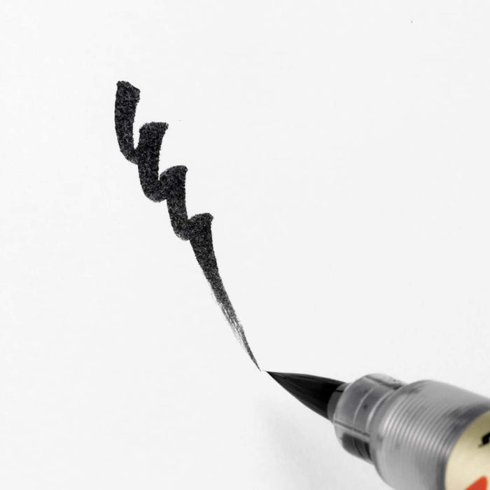 Pentel Sukiho Black Brush Pen Xfl2V Compact Size 40x230x15mm-Kiichin - The #1 Place for Japanese Goods in Your Hand!