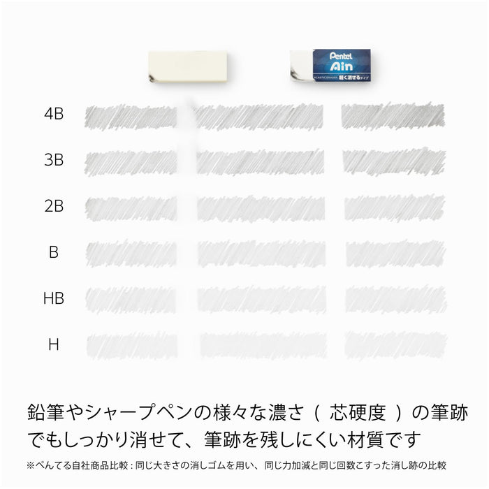 Pentel Ein Zeah06 Small Eraser Pack of 40 - Premium Quality Stationery by Pentel-Kiichin - The #1 Place for Japanese Goods in Your Hand!