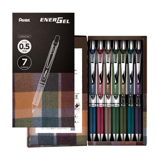 Pentel Energel 0.5mm 7 Color Set - Gel Ink Ballpoint Pen Bln75-L7-Kiichin - The #1 Place for Japanese Goods in Your Hand!