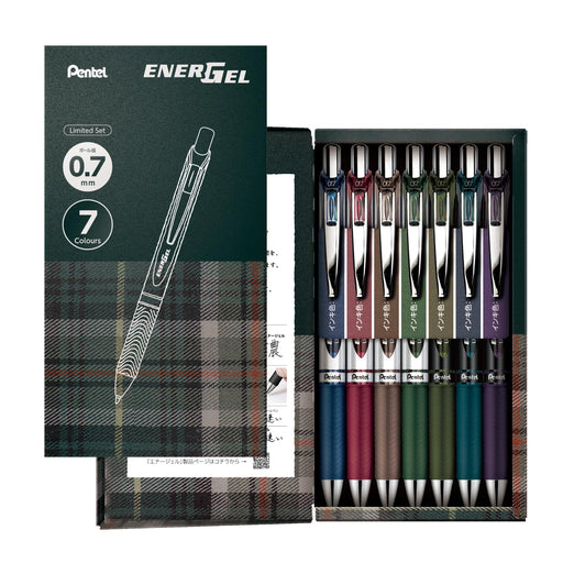 Pentel EnerGel 0.7mm Gel Ink Ballpoint Pens Limited 7 Color Set Bl77-L7-Kiichin - The #1 Place for Japanese Goods in Your Hand!