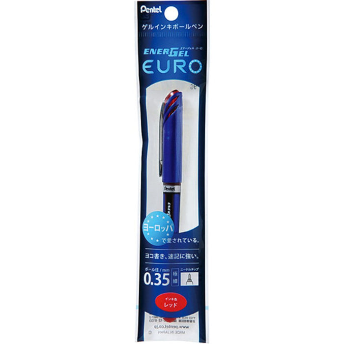 Pentel Energel Euro Red Gel Ink Ballpoint Pen 0.35mm 5-Piece Set-Kiichin - The #1 Place for Japanese Goods in Your Hand!