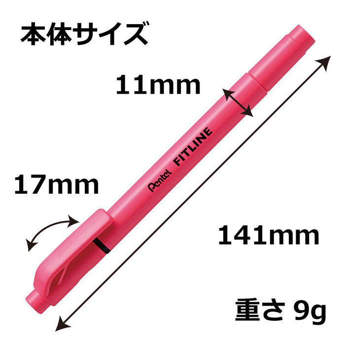 Pentel Fitline Pink Highlighter 10-Pack SLW11-P - Quality Marking Pens-Kiichin - The #1 Place for Japanese Goods in Your Hand!
