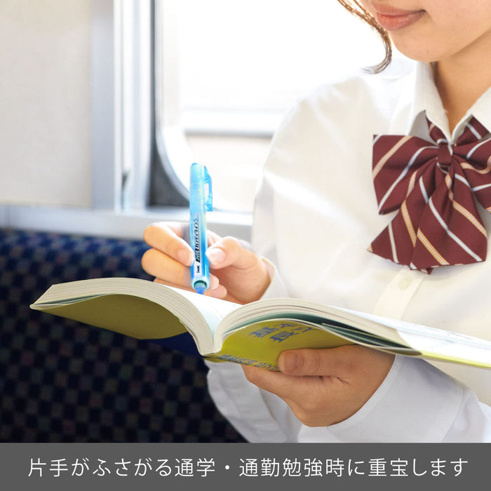 Pentel 10-Pack Handy Line S Knock Type Highlighter in Sky Blue SXNS15-S-Kiichin - The #1 Place for Japanese Goods in Your Hand!