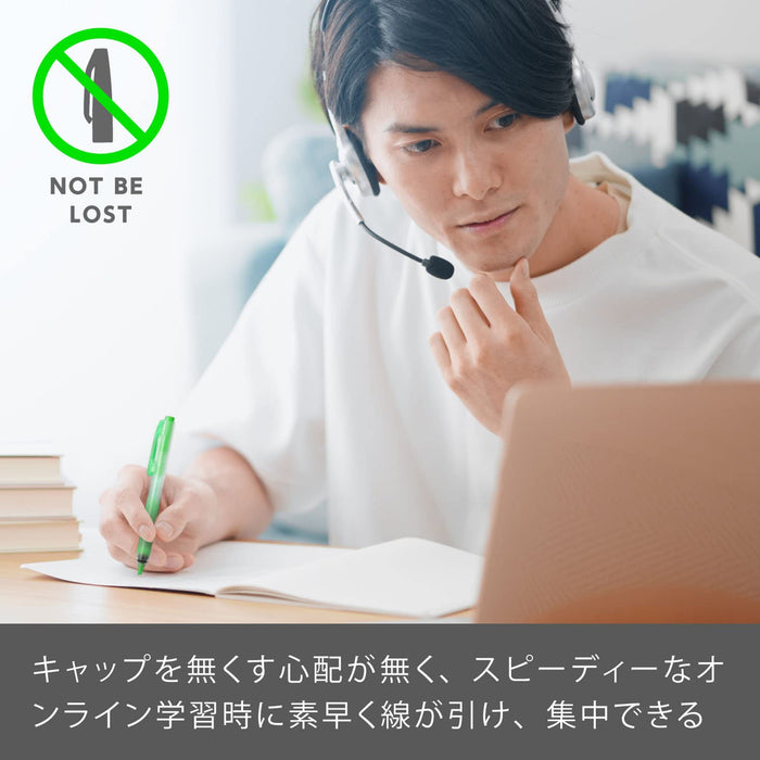 Pentel Handy Line S Light Green Highlighter Pack of 10 SXNS15-K-Kiichin - The #1 Place for Japanese Goods in Your Hand!
