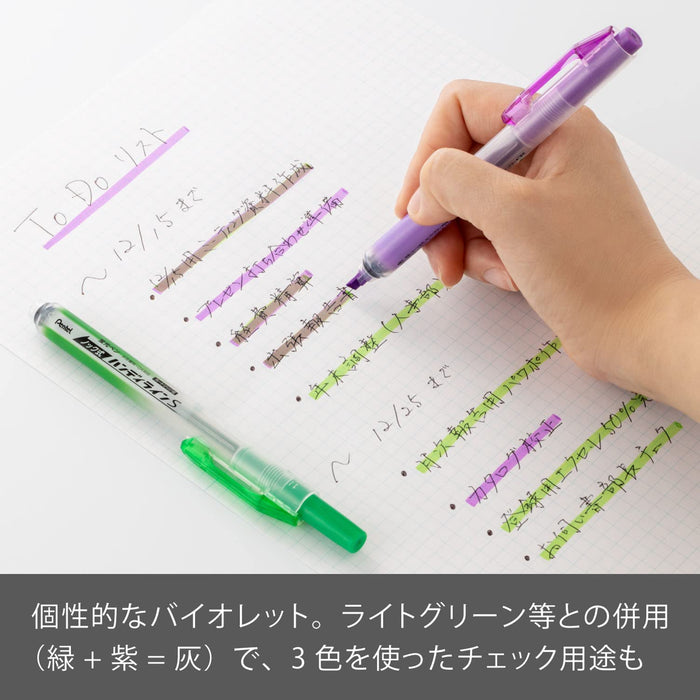 Pentel Handy Line S SXNS15-V Violet Highlighter - Pack of 10-Kiichin - The #1 Place for Japanese Goods in Your Hand!