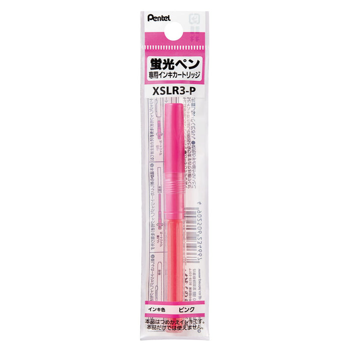 Pentel Handy Line S Pink Highlighter Pen with Xslr3-P Cartridge Pack of 10-Kiichin - The #1 Place for Japanese Goods in Your Hand!