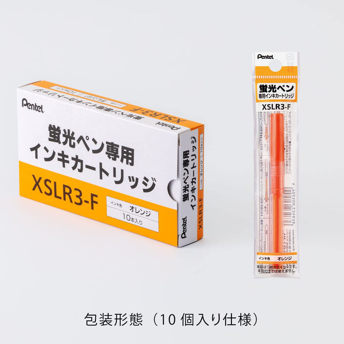 Pentel Handyline S Xslr3-F Orange Highlighter Pen with 10 Cartridges-Kiichin - The #1 Place for Japanese Goods in Your Hand!