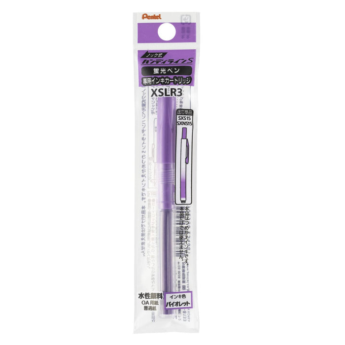 Pentel Handyline S Violet Highlighter Pen with 10 Xslr3-V Cartridges-Kiichin - The #1 Place for Japanese Goods in Your Hand!