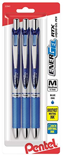 Pentel Energel 0.7 Knock Type Blue Pens Set of 3 - BL77-C-Kiichin - The #1 Place for Japanese Goods in Your Hand!