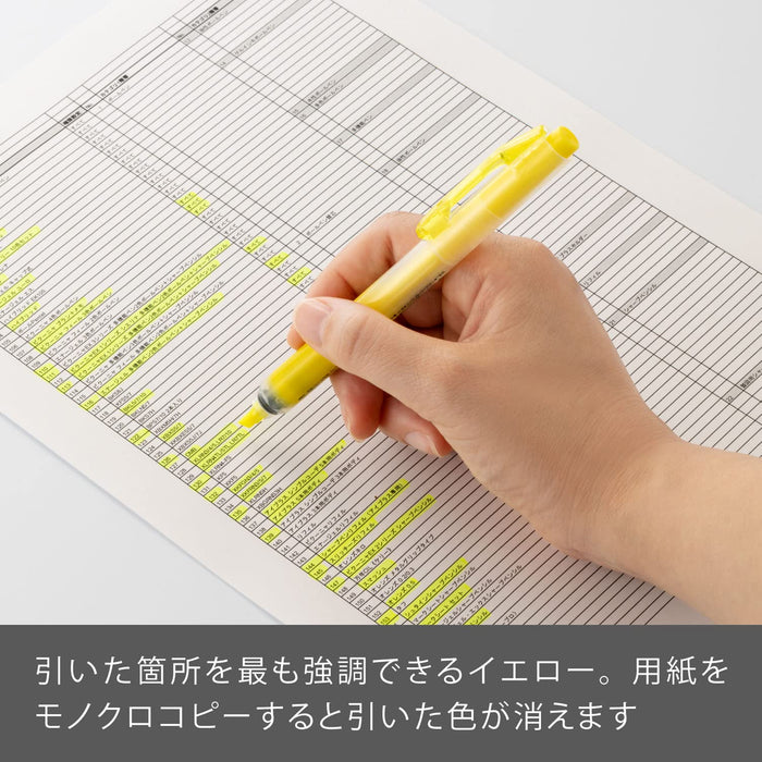 Pentel Yellow Handy Line S Knock Type Highlighter Set of 10-Kiichin - The #1 Place for Japanese Goods in Your Hand!