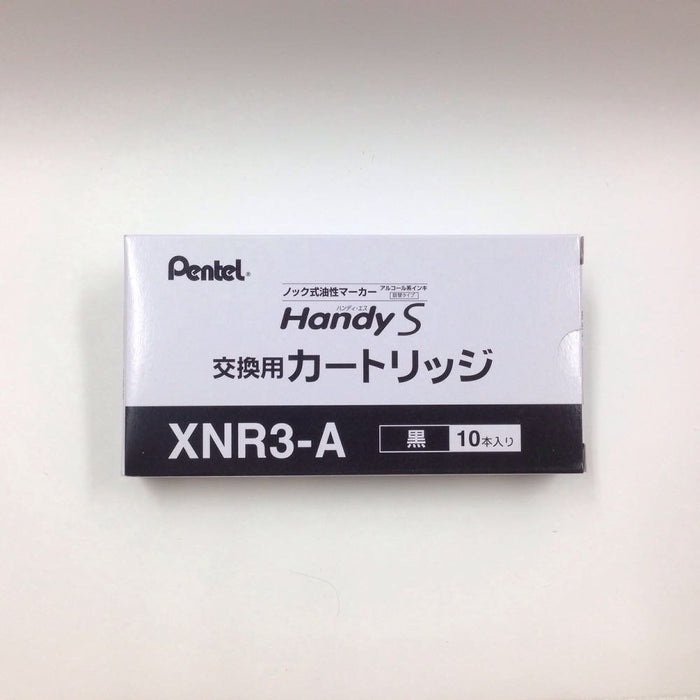 Pentel Handy S XNR3-A Marker Ink Cartridge Set of 10 in Black-Kiichin - The #1 Place for Japanese Goods in Your Hand!