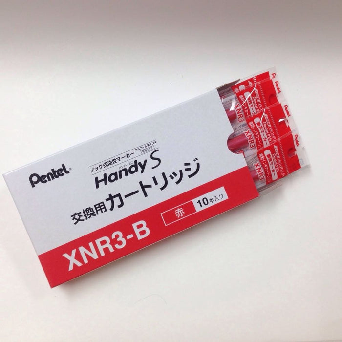 Pentel XNR3-B Handy S Red Marker Ink Cartridge Set of 10-Kiichin - The #1 Place for Japanese Goods in Your Hand!