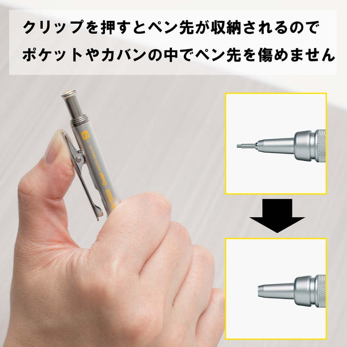 Pentel Graph Gear 1000 Silver Mechanical Pencil 0.9mm - XPG1019-Kiichin - The #1 Place for Japanese Goods in Your Hand!