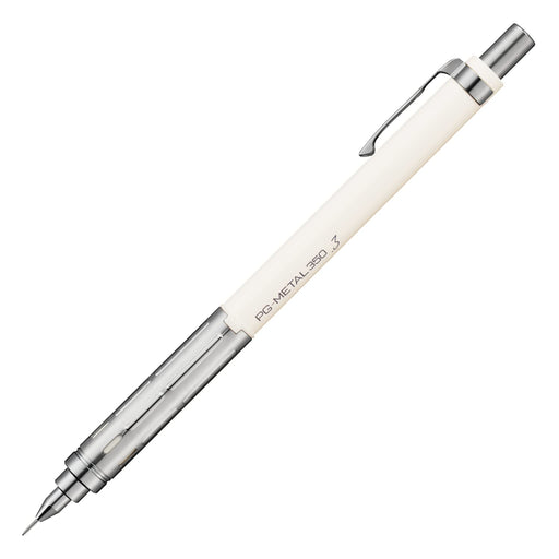 Pentel PG313-LMW 0.3mm Off-White Mechanical Pencil_PG-Metal350 Limited Edition-Kiichin - The #1 Place for Japanese Goods in Your Hand!