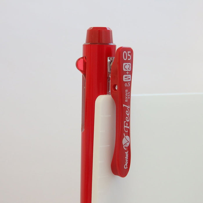Pentel Feel 2+S 0.5 Multifunctional Ballpoint Pen in Metallic Red-Kiichin - The #1 Place for Japanese Goods in Your Hand!