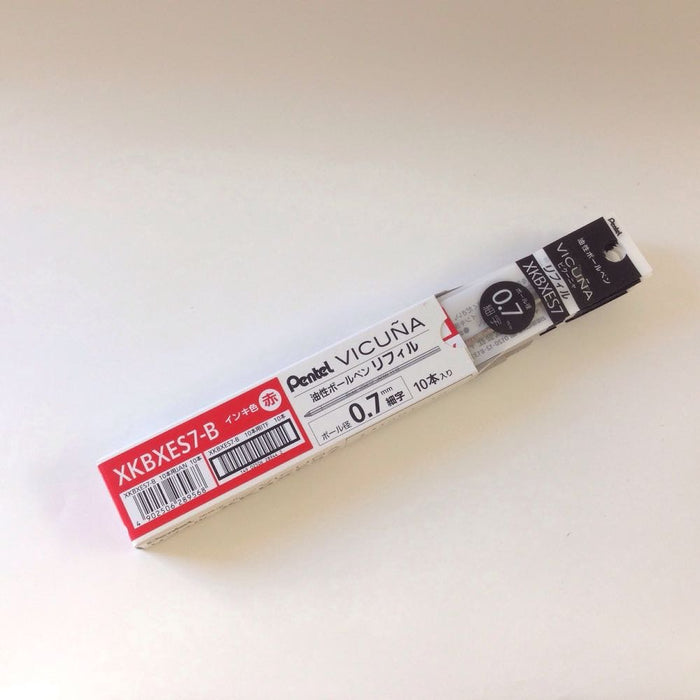 Pentel Vicuna Ex Multifunctional 0.7mm Red Ballpoint Pen Refill 10 Pieces-Kiichin - The #1 Place for Japanese Goods in Your Hand!