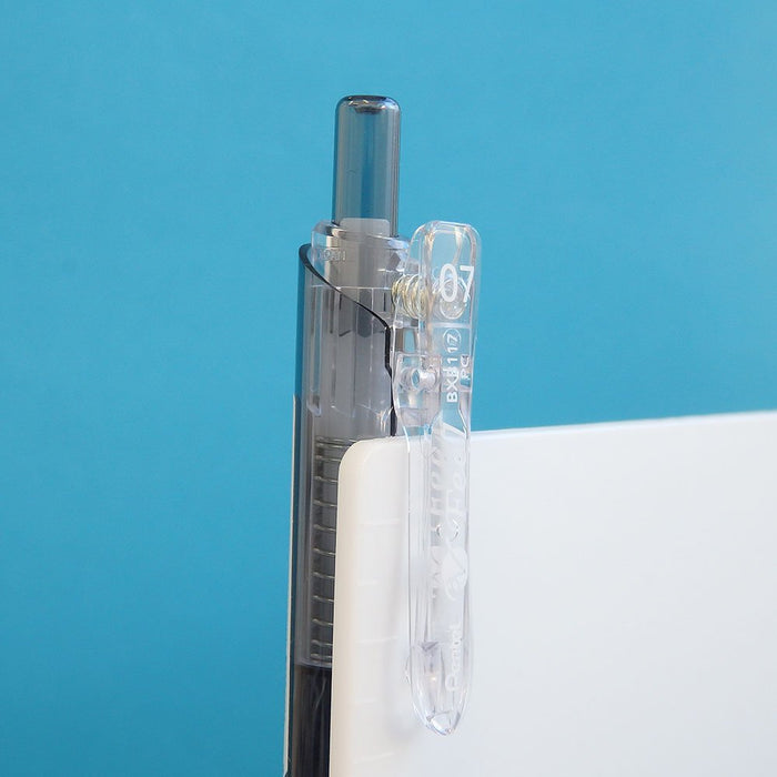Pentel 0.7mm Clear Black Oil-Based Ballpoint Pen Pack of 5 - Feel Xbxb117-A5-Kiichin - The #1 Place for Japanese Goods in Your Hand!