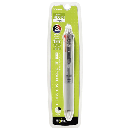 Pilot Frixion Ball 3 Slim 0.5mm 3-Color Ballpoint Pen Dark Silver Erasable Ink-Kiichin - The #1 Place for Japanese Goods in Your Hand!