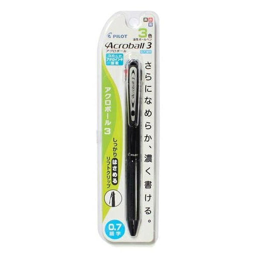 Pilot Acroball 3 Multi-Color 0.7mm Ballpoint Pen Black Body PBKAB40FBK-Kiichin - The #1 Place for Japanese Goods in Your Hand!