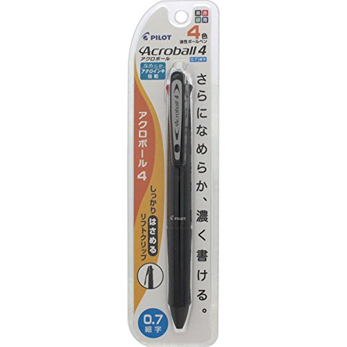 Pilot Acroball 4 0.7 Multi-Color Ballpoint Pen Black Body PBKAB45FBK-Kiichin - The #1 Place for Japanese Goods in Your Hand!