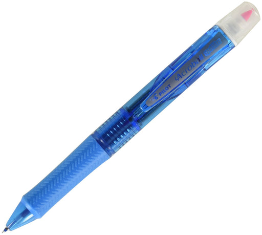 Pilot 3-Color Acroball Pen with Spotlighter Soft Blue Body Black/Red/Blue Ink-Kiichin - The #1 Place for Japanese Goods in Your Hand!