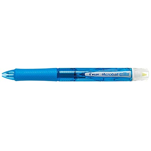 Pilot 3 Color Acro Ballpoint Pen with Yellow Highlighter Black/Red/Blue Ink Soft Blue Body-Kiichin - The #1 Place for Japanese Goods in Your Hand!