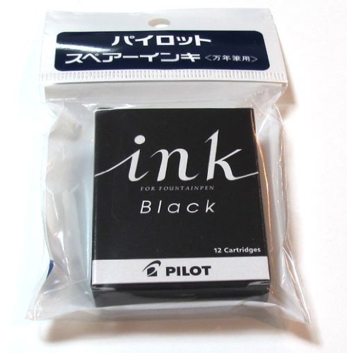 Pilot Black Fountain Pen Ink Cartridge - 12 Piece Set (Pirf12Sb)-Kiichin - The #1 Place for Japanese Goods in Your Hand!